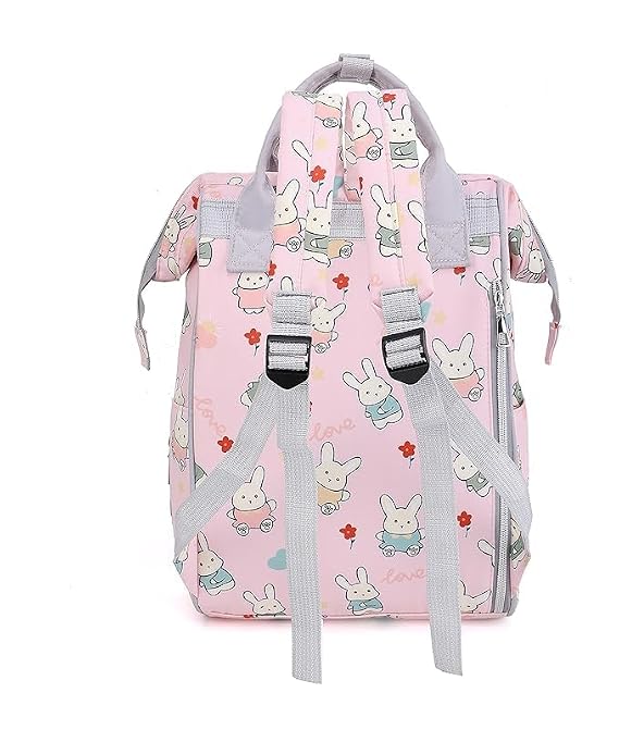Diaper Backpack Multi-Functional Printed Bunny Pink at Zubaidas Online Pakistan