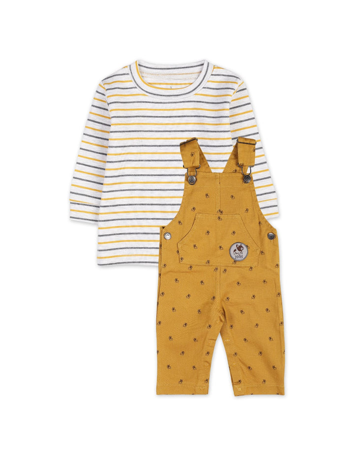 Dungaree Winter Suit Sets Bambies Little Pup Mustard at Zubaidas