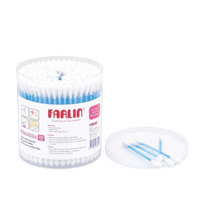 Farlin Cotton Buds 200 Pcs Blue BF-113-2 at Zubaidas Official Pakistan