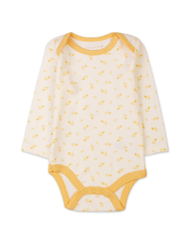 Floral Yellow Baby Girls Winter Suit Sets Bambies Long Sleeves at Zubaidas Official Pakistan