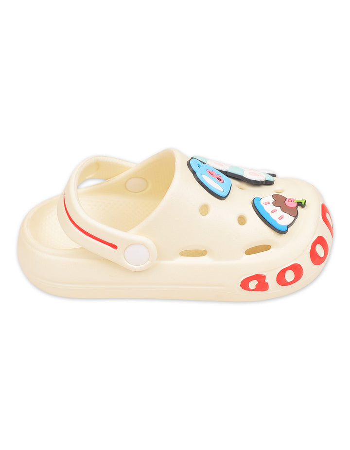Girl Crocs with Bunny and Sweet Treats Charms Beige at Zubaidas Online Pakistan