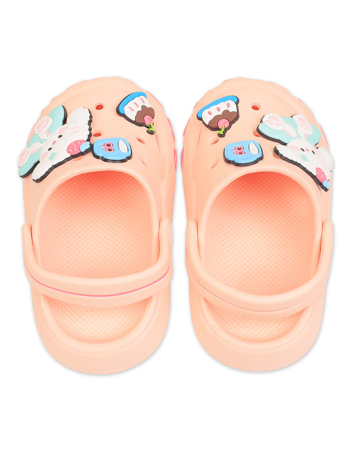 Girl Crocs with Bunny and Sweet Treats Charms Peach at Zubaidas Official Pakistan