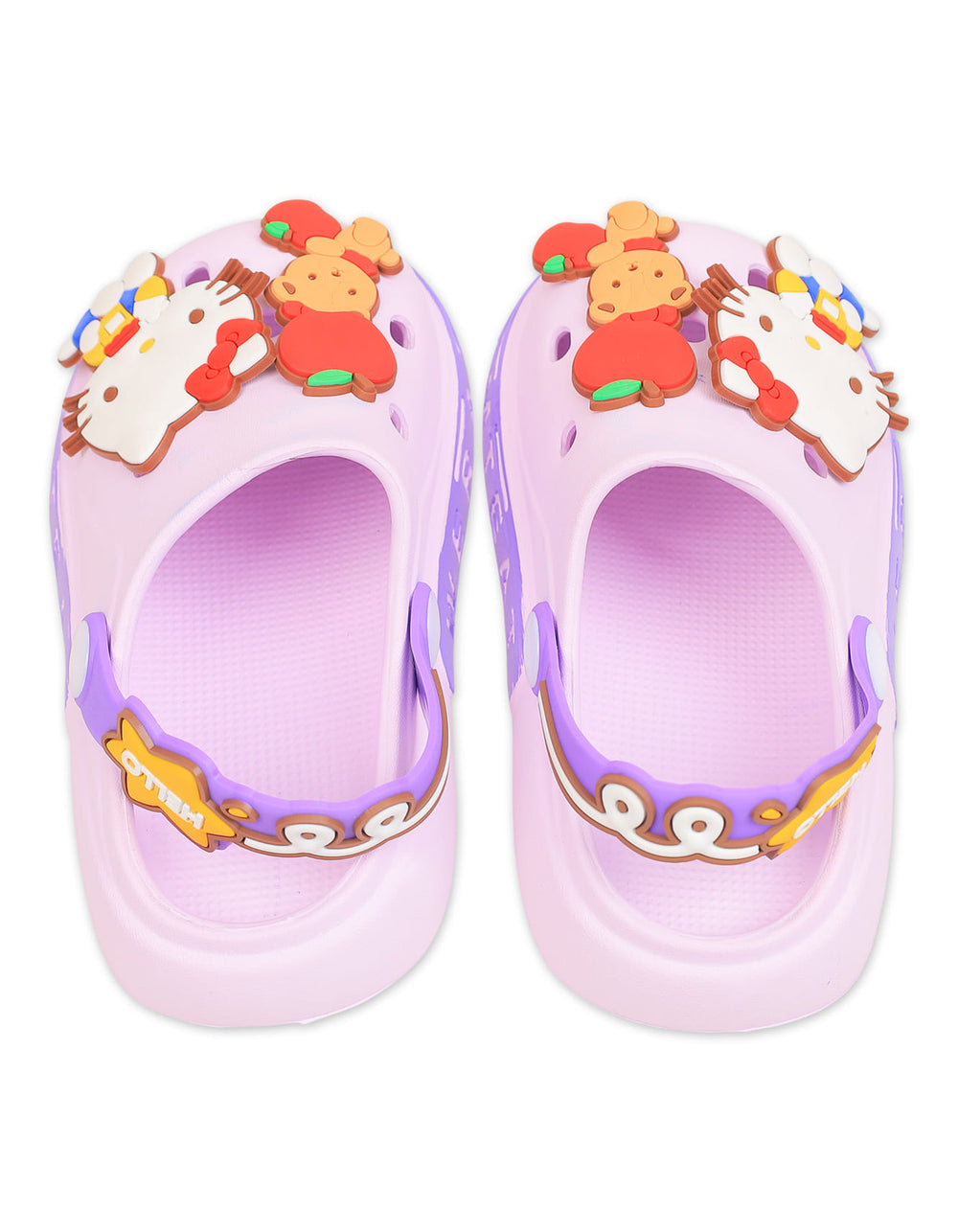 Girl Crocs with Hello Kitty and Teddy Bear Charms Purple at Zubaidas Official Pakistan