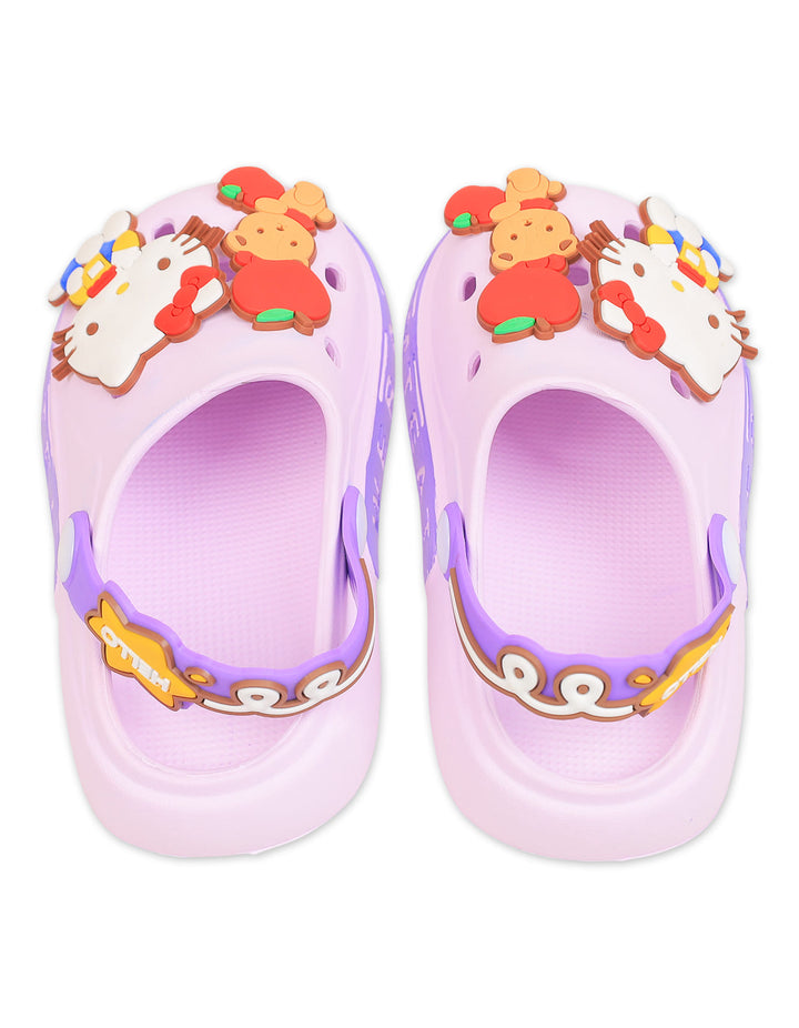 Girl Crocs with Hello Kitty and Teddy Bear Charms Purple at Zubaidas Official Pakistan