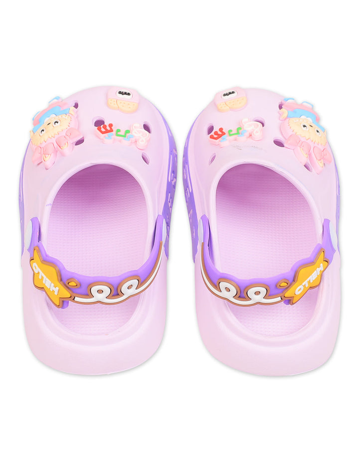 Girl Crocs with Musical Notes and Cute Charms Purple at Zubaidas Official Pakistan