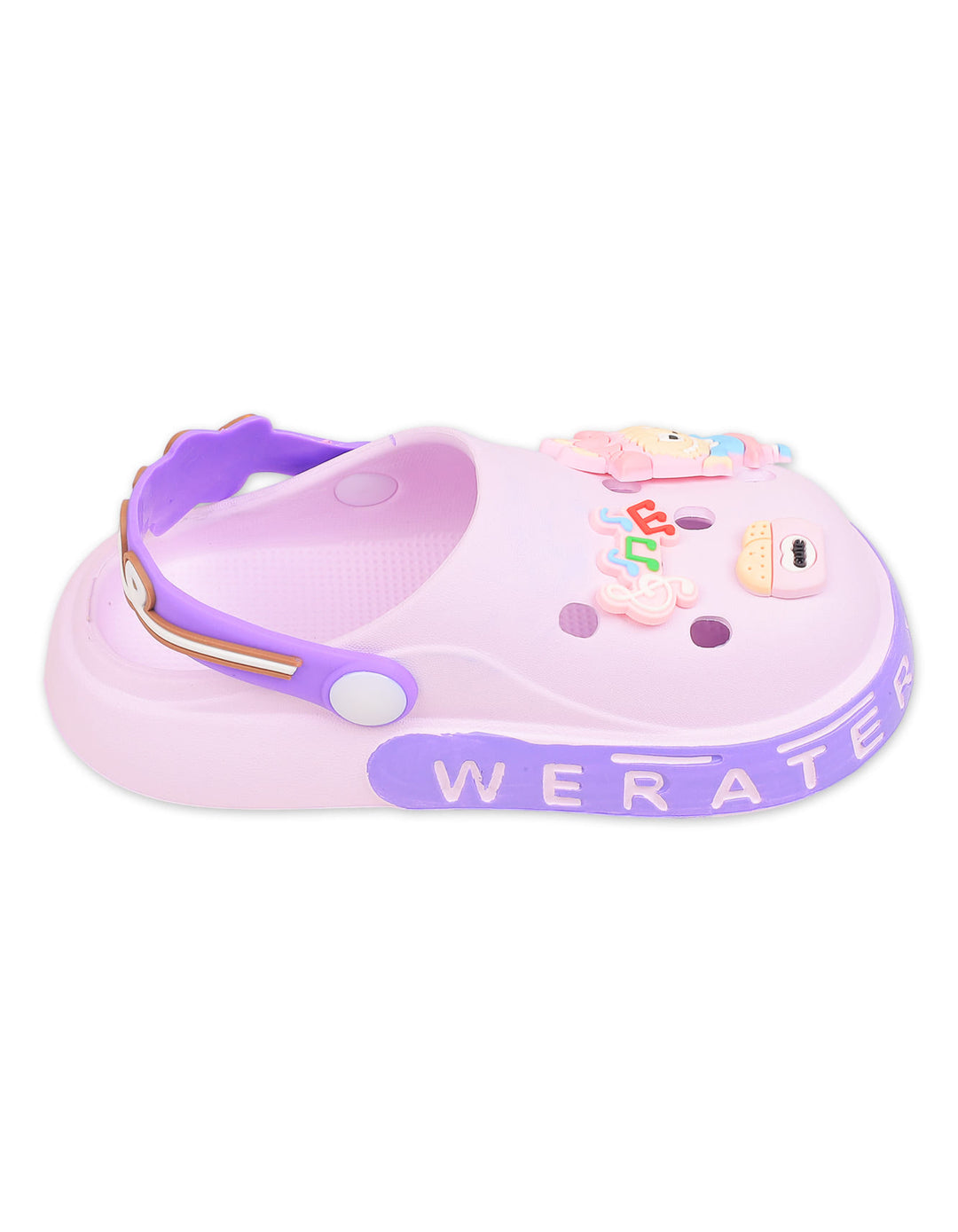 Girl Crocs with Musical Notes and Cute Charms Purple at Zubaidas Online Pakistan