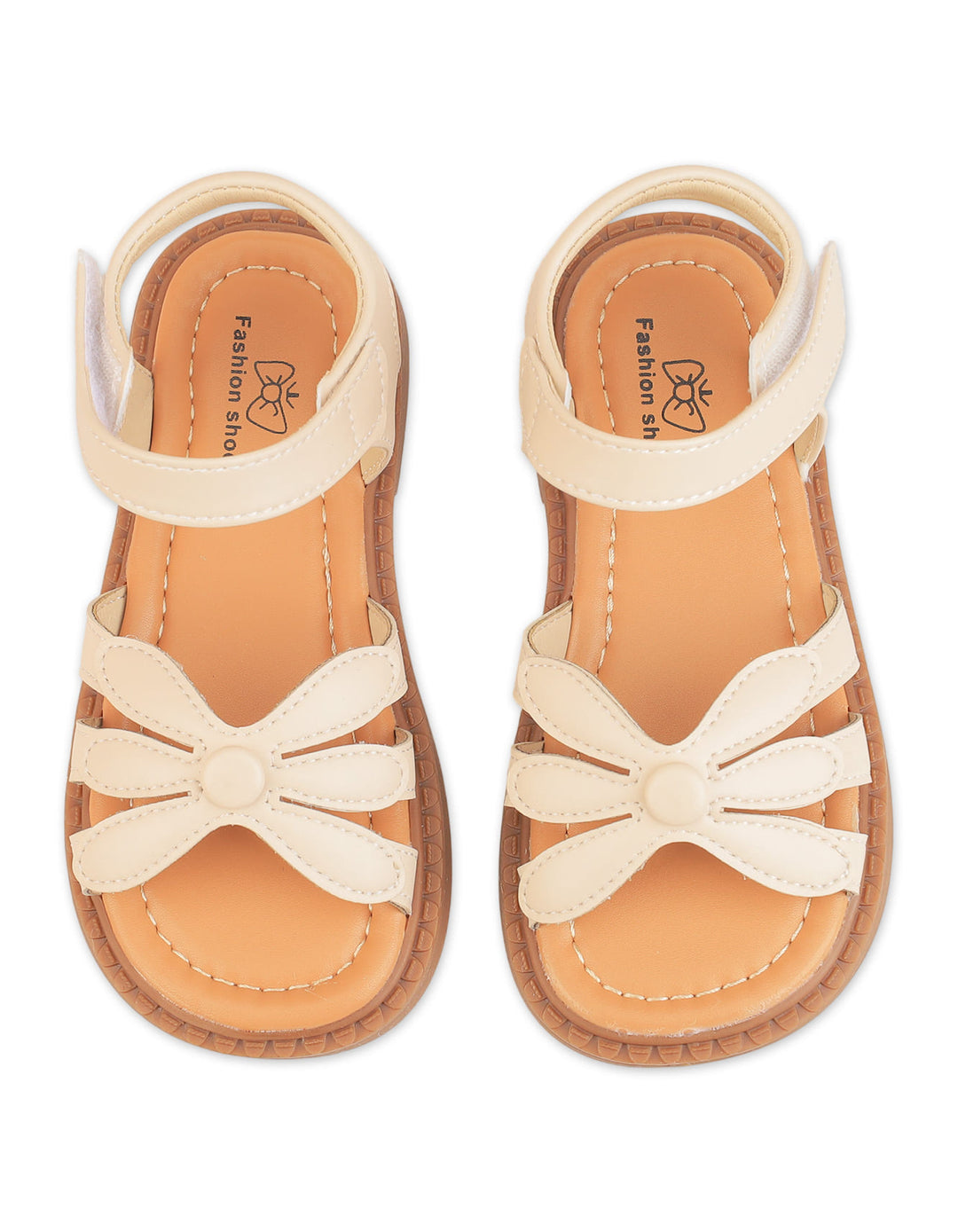 Girl Sandals Flower Beige at Zubaidas