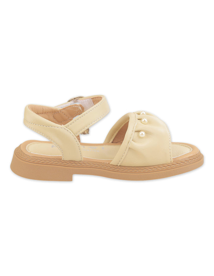 Girl Sandals Pearl Ruffle Beige at Zubaidas Online Pakistan