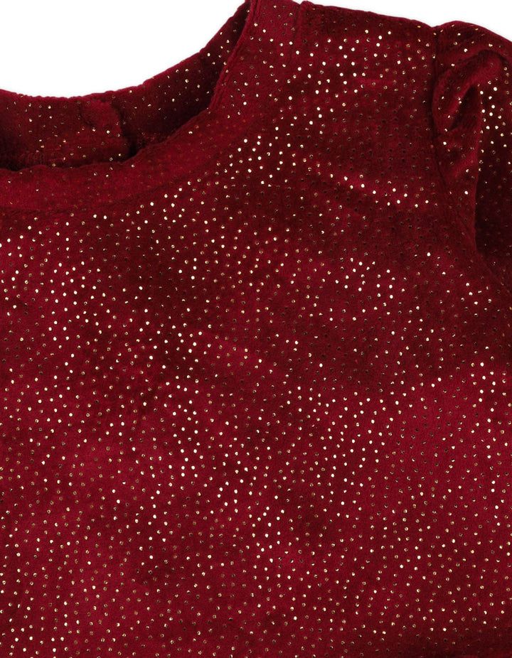 Girl Winter Clothing Sets Bambies Glitter Maroon at Zubaidas Official