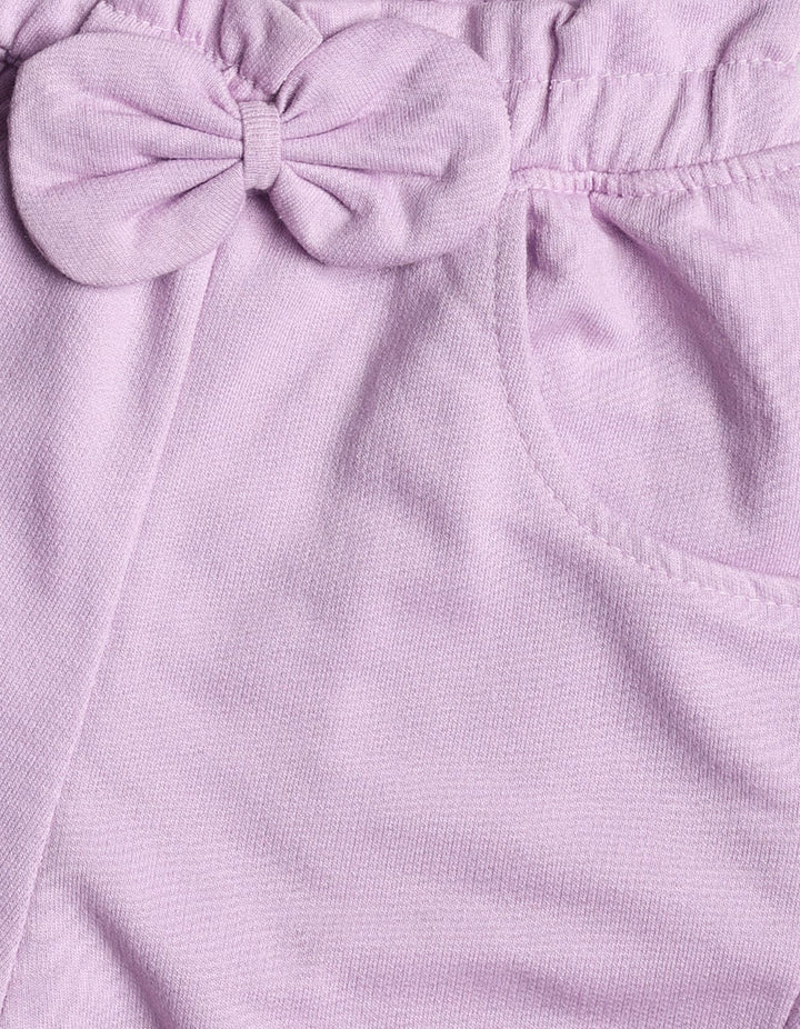 Girls Casual Jooger Pants Bambies Front Bow Lilac at Zubaidas Pakistan