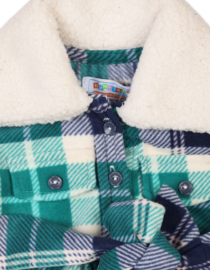Girls Clothes Bambies Checked Blue and Green at Zubaidas Pakistan