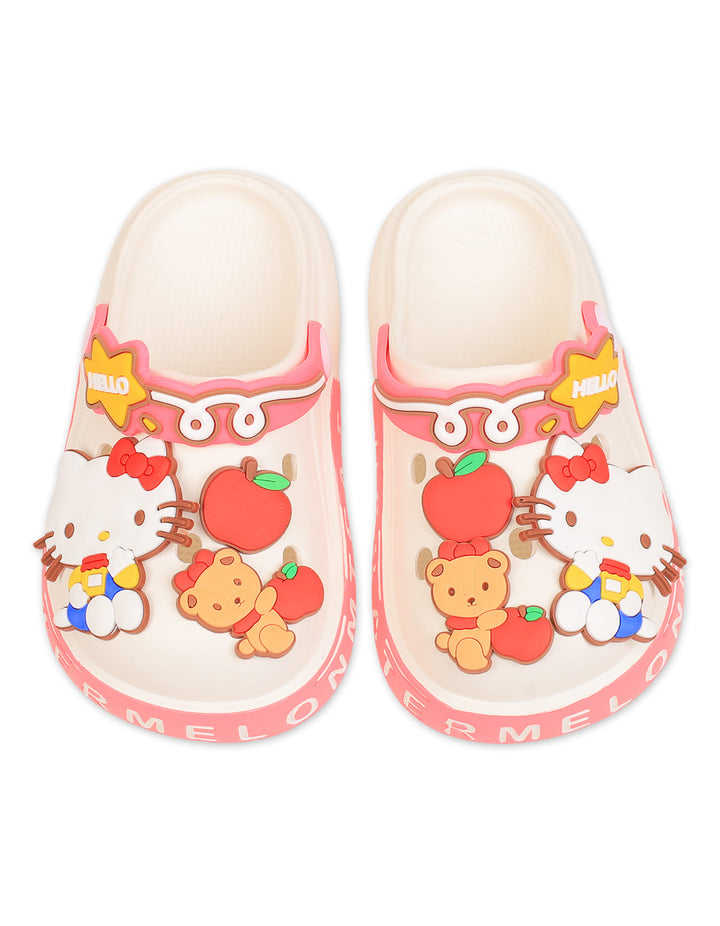 Girls Crocs with Hello Kitty Charms Off White at Zubaidas