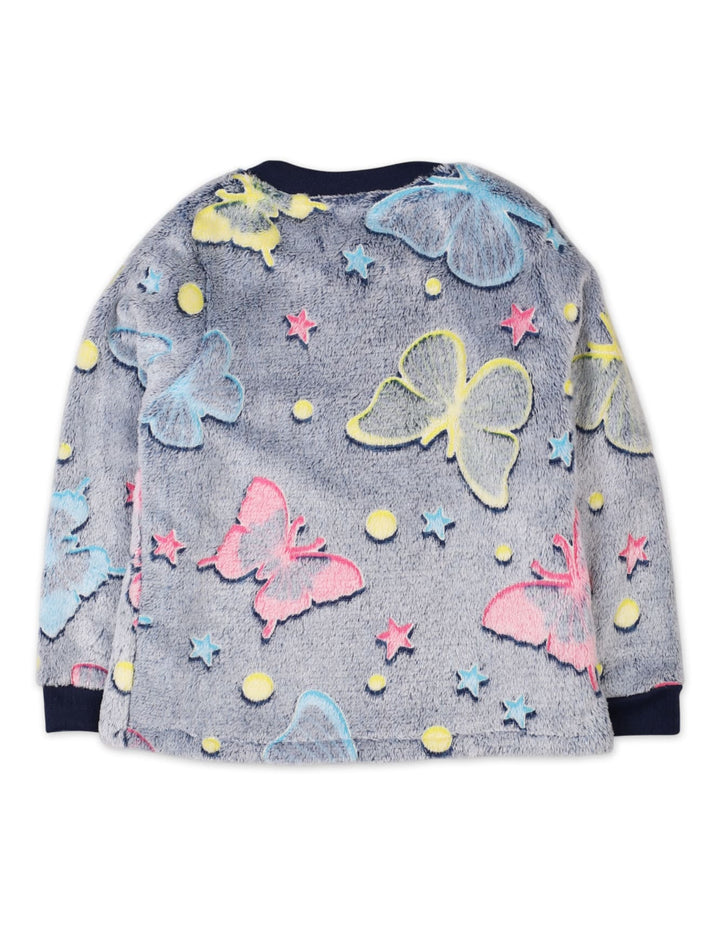 Girls Night Suit Sets Bambies Butterfly Grey at Zubaidas Best Online Baby Store in Pakistan