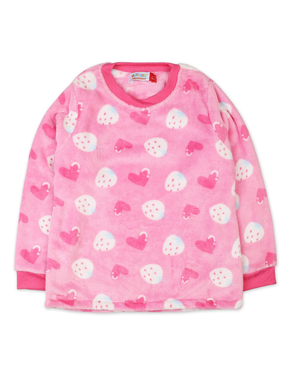 Girls Winter Night Suit Sets Bambies Heart Pink at Zubaidas Pakistan