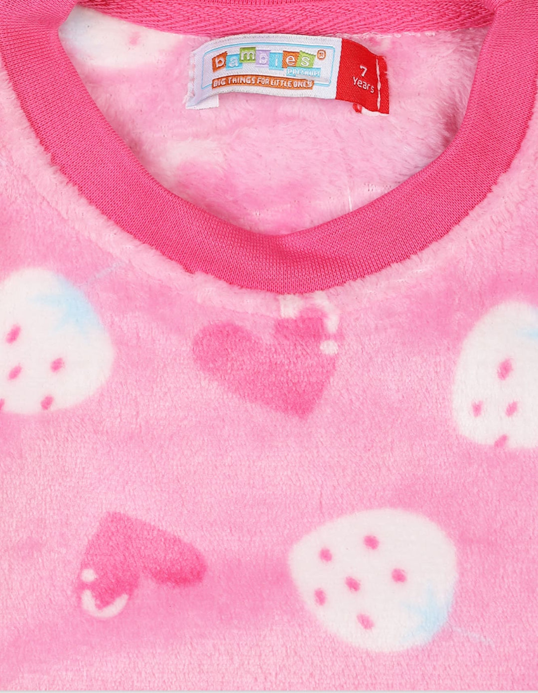 Girls Night Suit Sets Bambies Heart Pink at Zubaidas Online Baby Store Pakistan