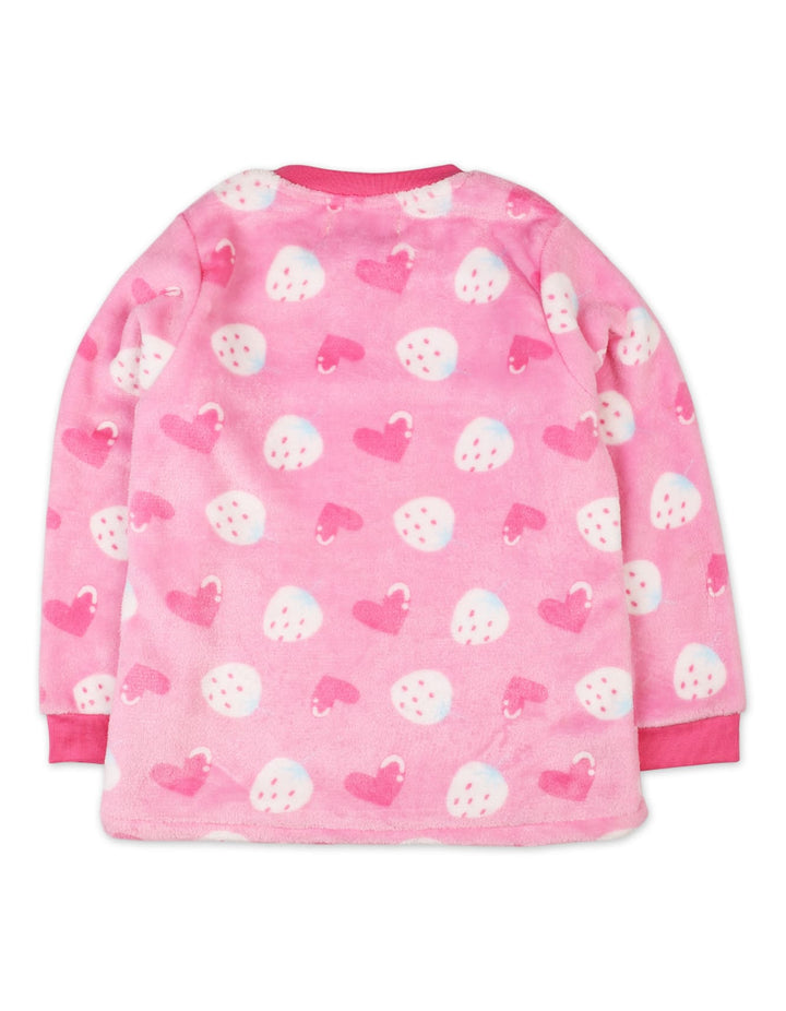 Girls Night Suit Sets Bambies Heart Pink at Zubaidas Best Online Baby Store in Pakistan