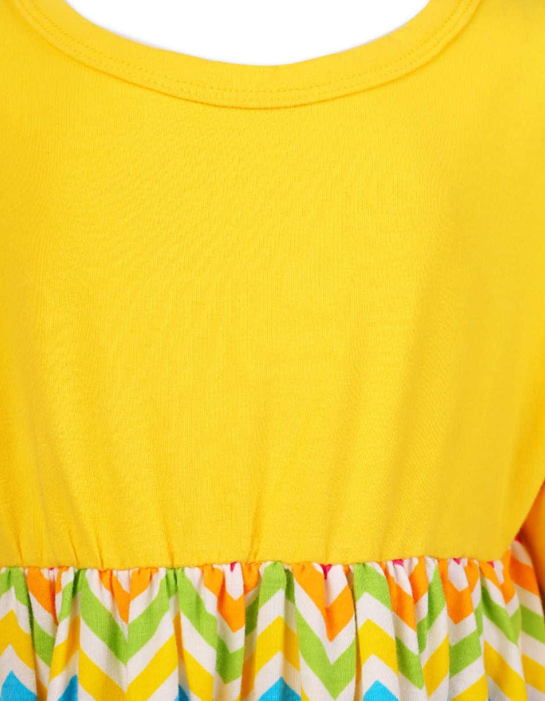 Girls Party Clothing Bambies Yellow Bodice with Chevron Print at Zubaidas Official