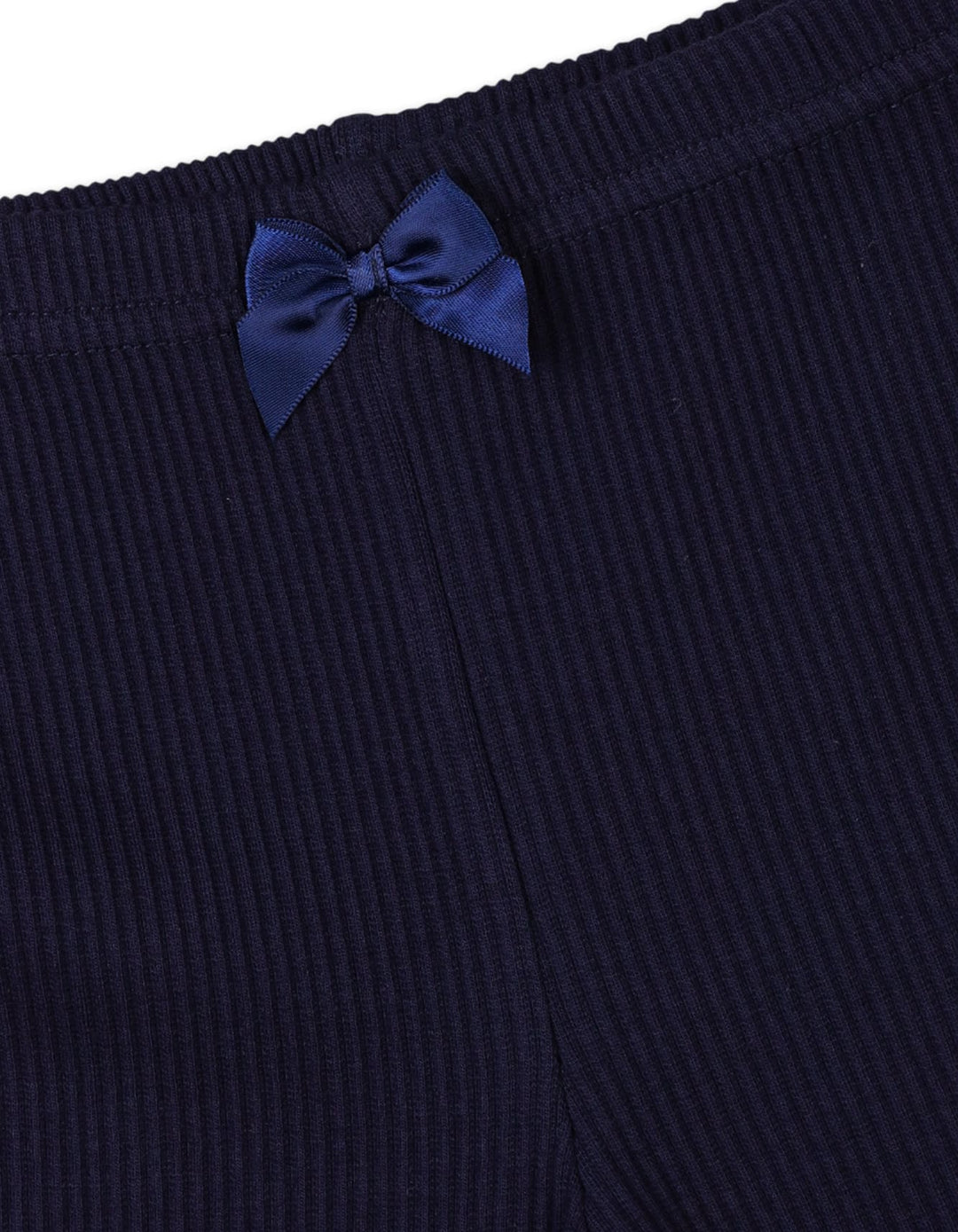 Girls Ribbed Pants Bambies Bow Detail Navy Blue at Zubaidas Pakistan
