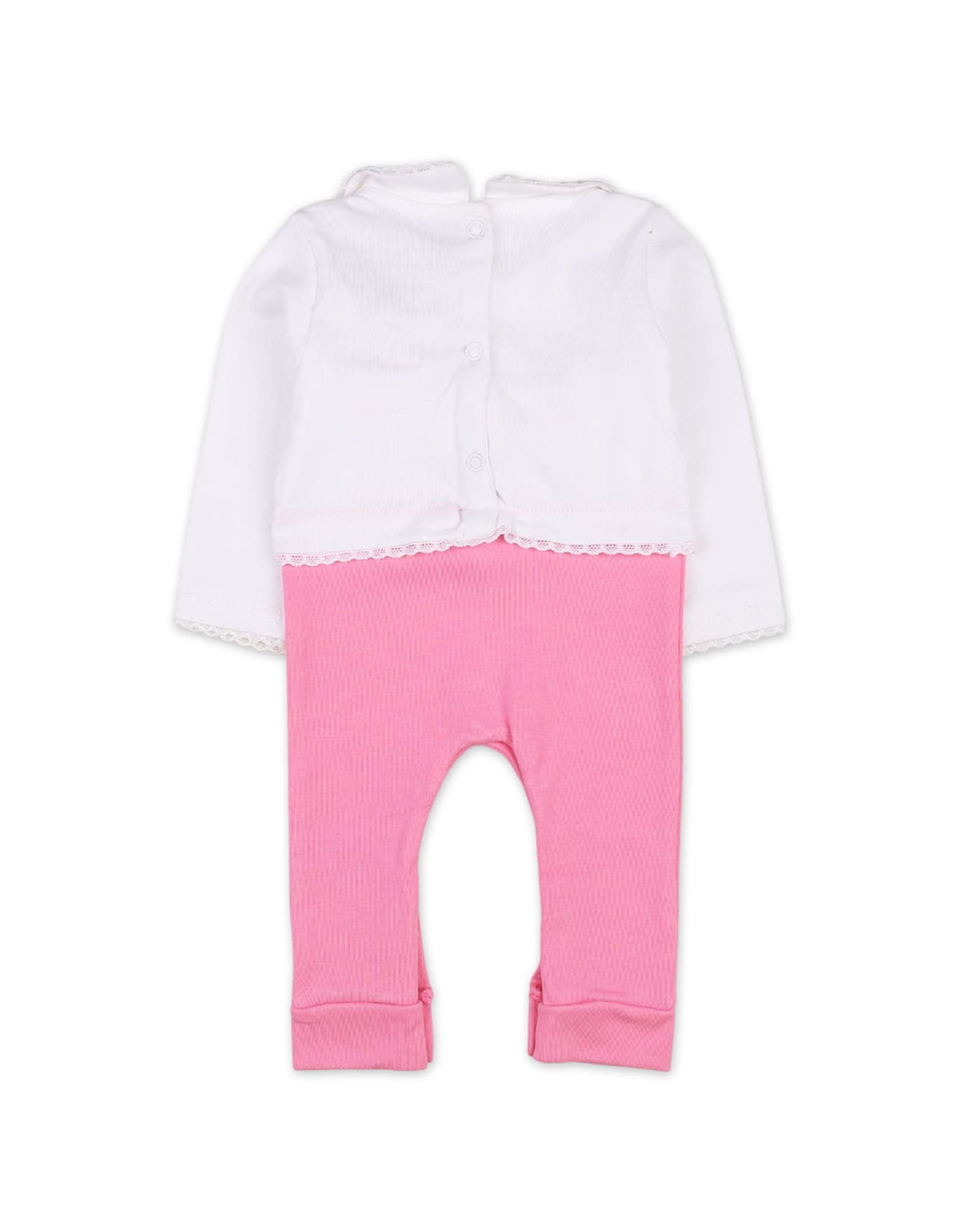 Girls Rompers Bambies Bow Pink and White at Zubaidas Best Baby Store in Pakistan