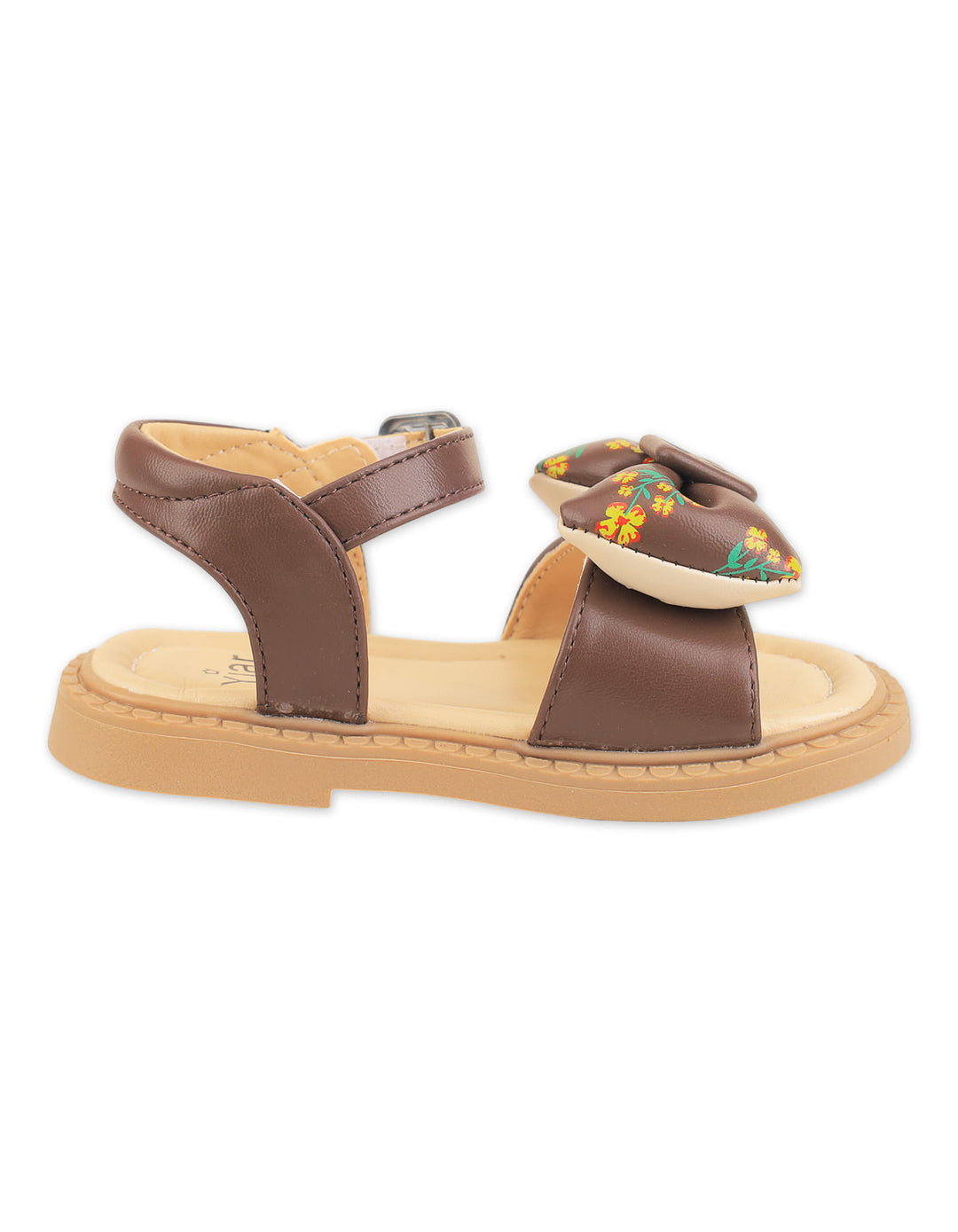 Girls Sandals Floral Bow Brown at Zubaidas Online Pakistan