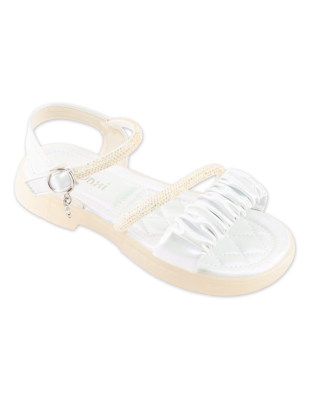 Girls Sandals Ruffle and Rhinestones White at Zubaidas Official Pakistan