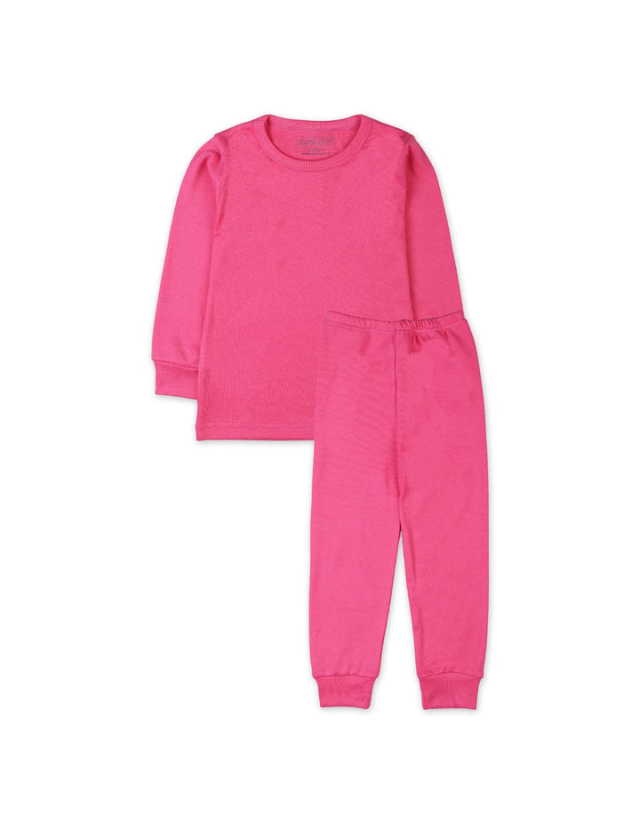 Girls Thermal Suit Set Bambies Shocking Pink at Zubaidas