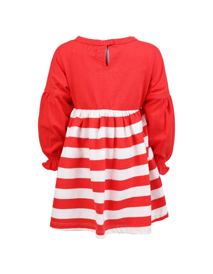 Girls Winter Dresses Bambies Wave Print Red at Zubaidas Pakistan