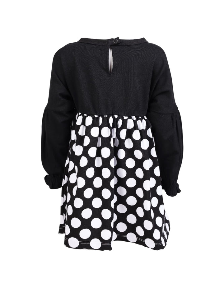 Girls Winter Outfits Bambies Polka Dot Black at Zubaidas Official Pakistan