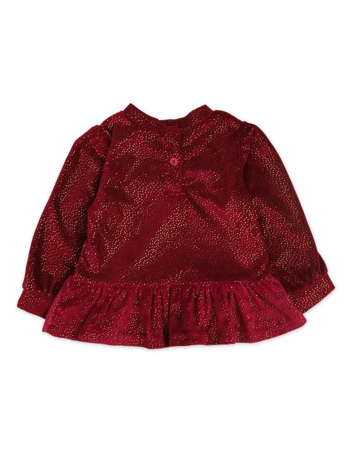Girls Winter Coordinated Layette Sets Bambies Glitter Maroon at Zubaidas Official Pakistan