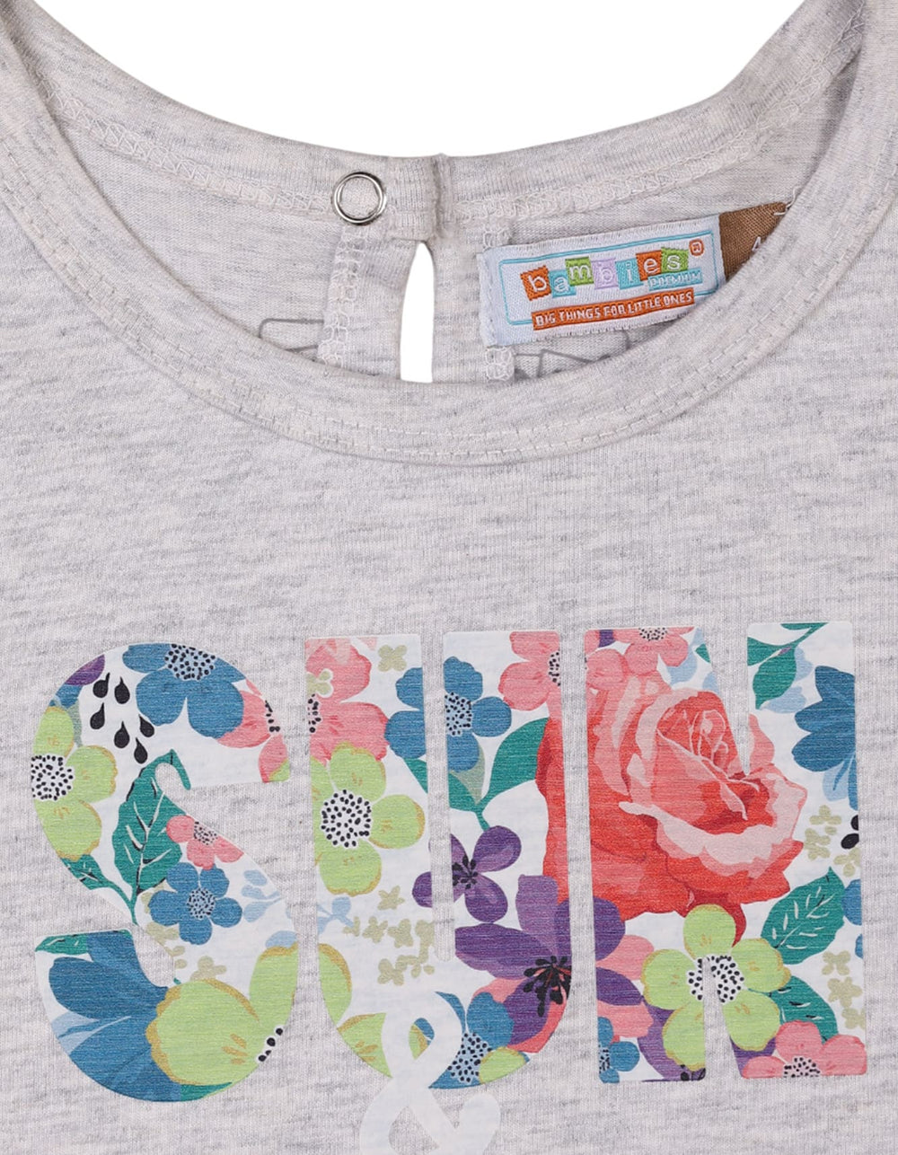 Girls Winter Stylish Tops Bambies Sun and Fun Time Grey at Zubaidas Pakistan 