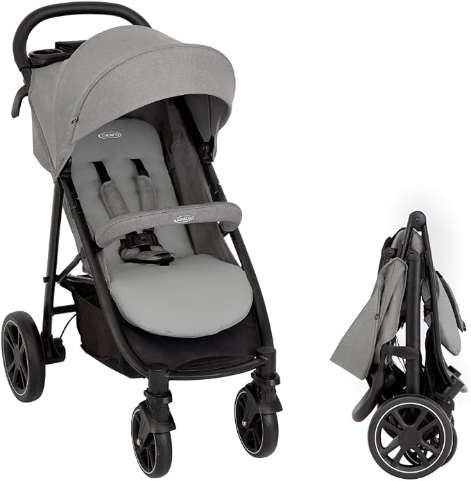 Graco EezeFold DLX Lightweight Infant Stroller Lunar Grey at Zubaidas
