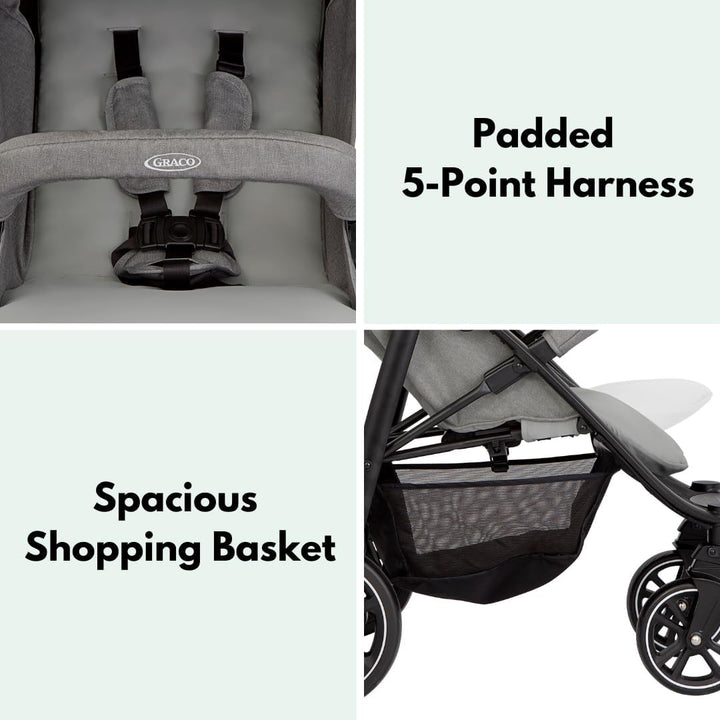 Graco EezeFold DLX Lightweight Infant Stroller Lunar Grey at Zubaidas The Largest Baby Store in Pakistan