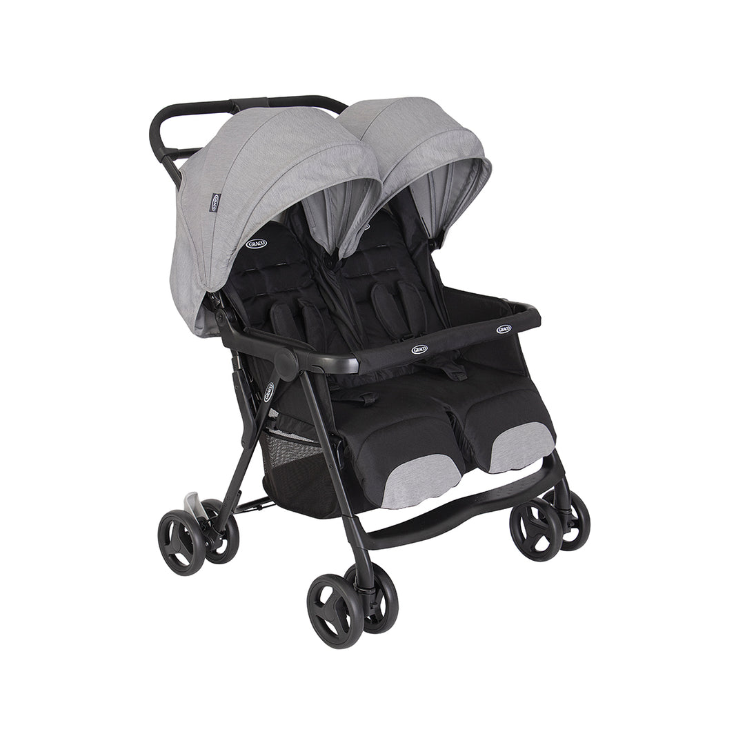 Graco Lightweight Double Pushchair Steeple Grey at Zubaidas