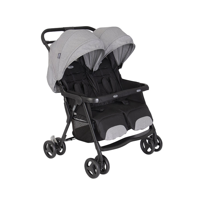 Graco Lightweight Double Pushchair Steeple Grey at Zubaidas