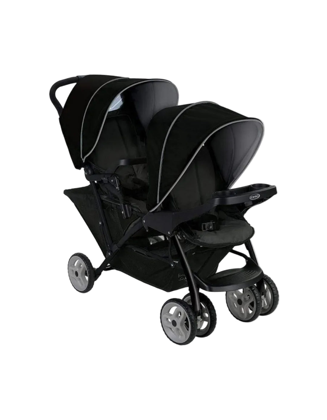 Graco Stadium Duo Tandem Pushchair Double Stroller Black 6L199BGRU at Zubaidas