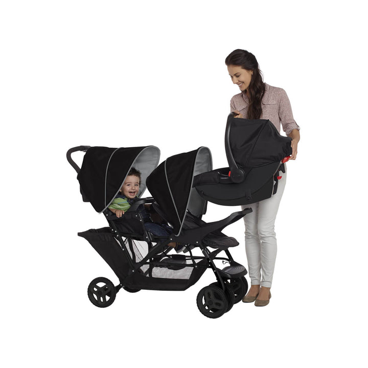 Graco Stadium Duo Tandem Pushchair Double Stroller Black 6L199BGRU at Zubaidas Best Baby Store in Pakistan