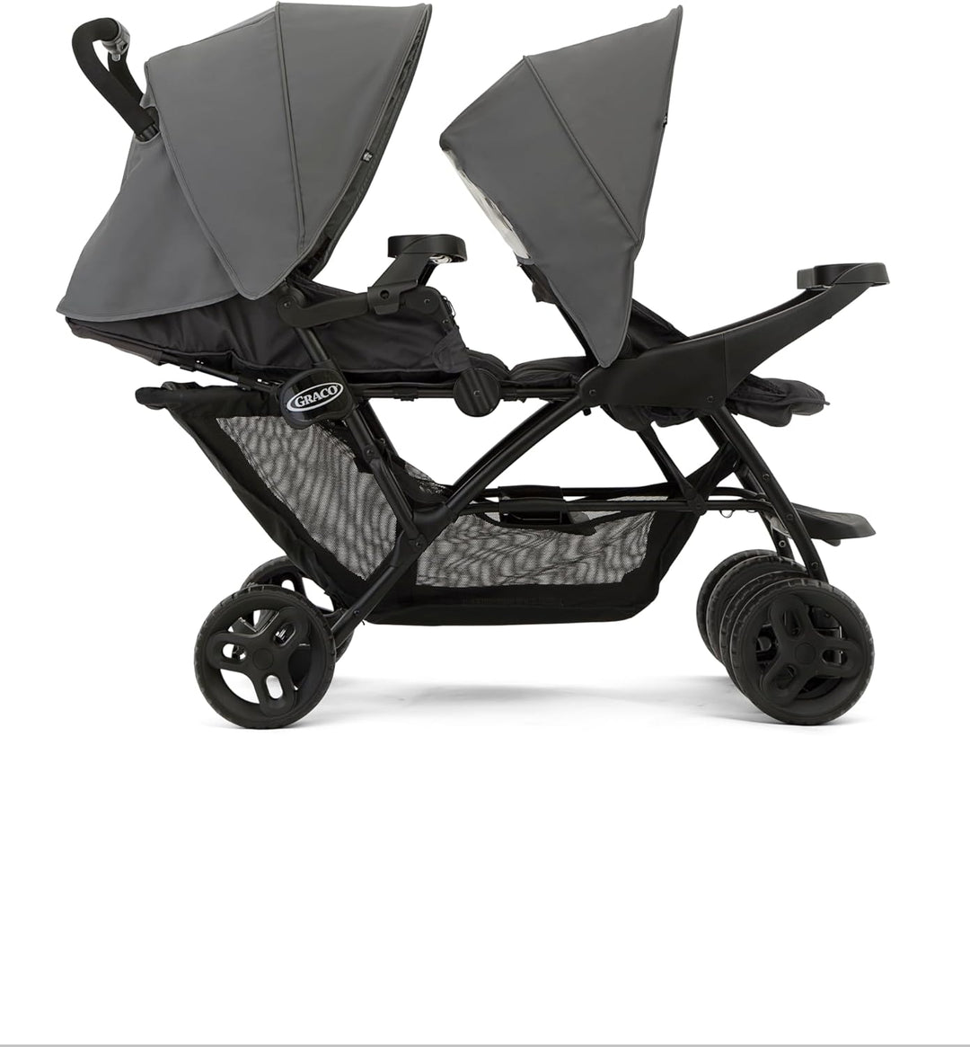 Graco Stadium Duo Tandem Pushchair Double Stroller Titanium 6L199TTNEU at Zubaidas Best Online Baby Store in Pakistan 