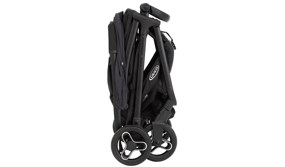 Graco travel system Myavo Trio Quick-Folding Cabin Size Stroller with SnugLite i-Size Car Seat and Carrycot Midnight G-GT2107CAMDN00 at Zubaidas Best Baby Store in Pakistan