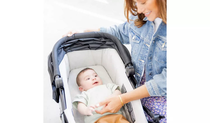 Graco travel system Myavo Trio Quick-Folding Cabin Size Stroller with SnugLite i-Size Car Seat and Carrycot Midnight G-GT2107CAMDN00 at Zubaidas Best Baby Shop in Pakistan