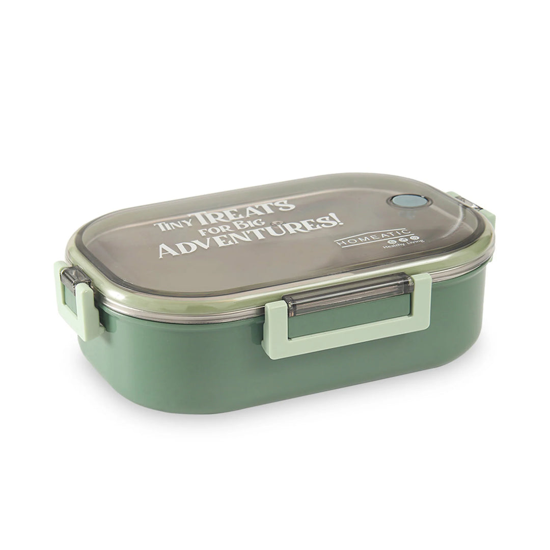 Homeatic Adventure Compact Stainless Steel Green 710 ML Lunch Box at Zubaidas