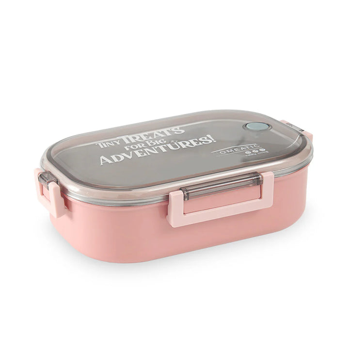 Homeatic Adventure Compact Stainless Steel Pink 710 ML Lunch Box at Zubaidas
