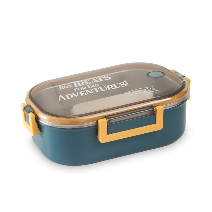 Homeatic Adventure Stainless Steel Blue 980 ML Lunch Box at Zubaidas