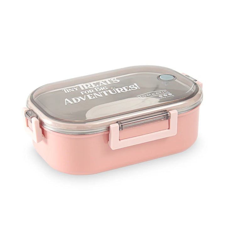 Homeatic Adventure Stainless Steel Pink 980 ML Lunch Box at Zubaidas