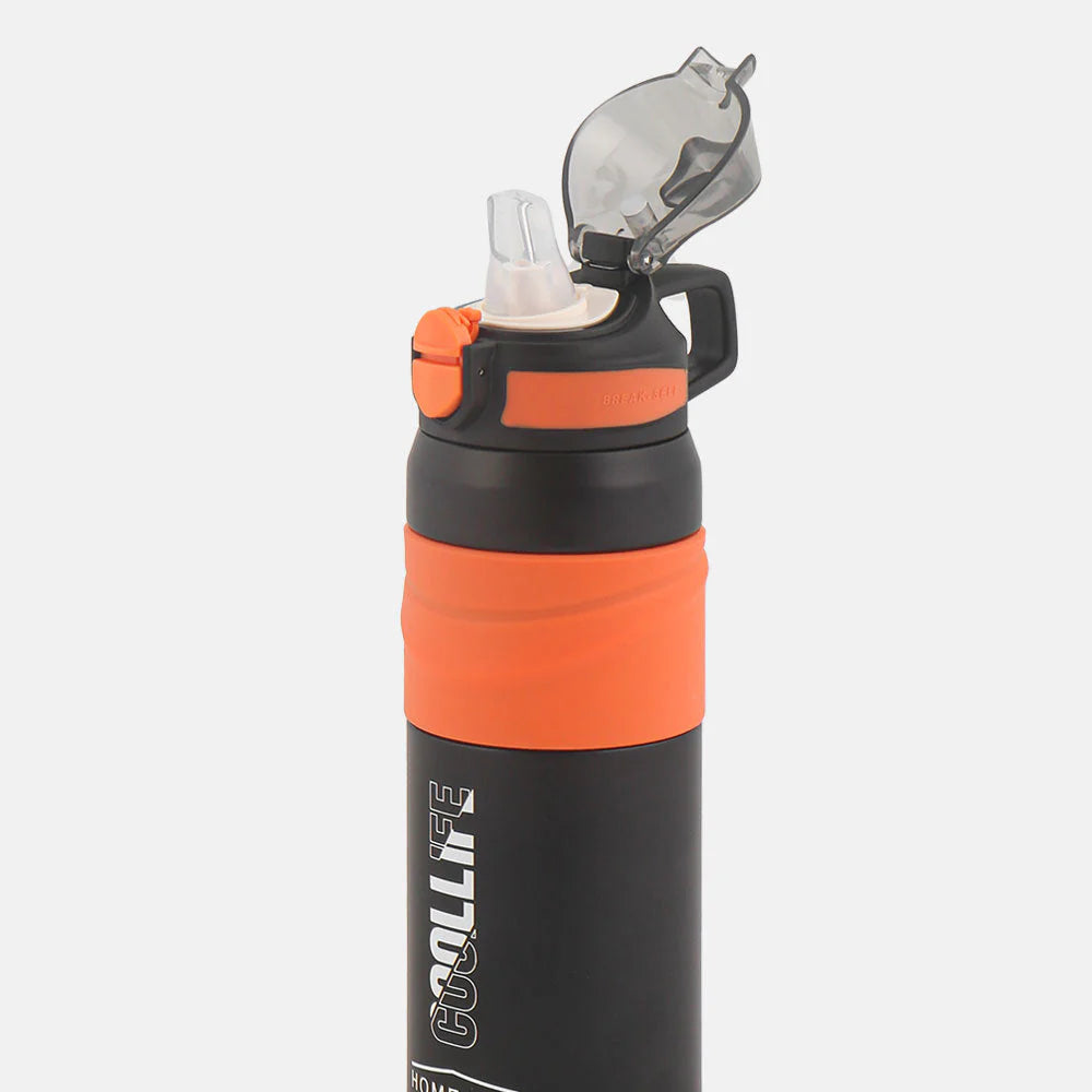 Homeatic Cool Life Vacuum Flask 650ML Black Steel Water Bottle at Zubaidas Official Pakistan
