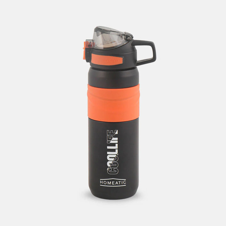 Homeatic Cool Life Vacuum Flask 650ML Black Steel Water Bottle at Zubaidas Online Pakistan