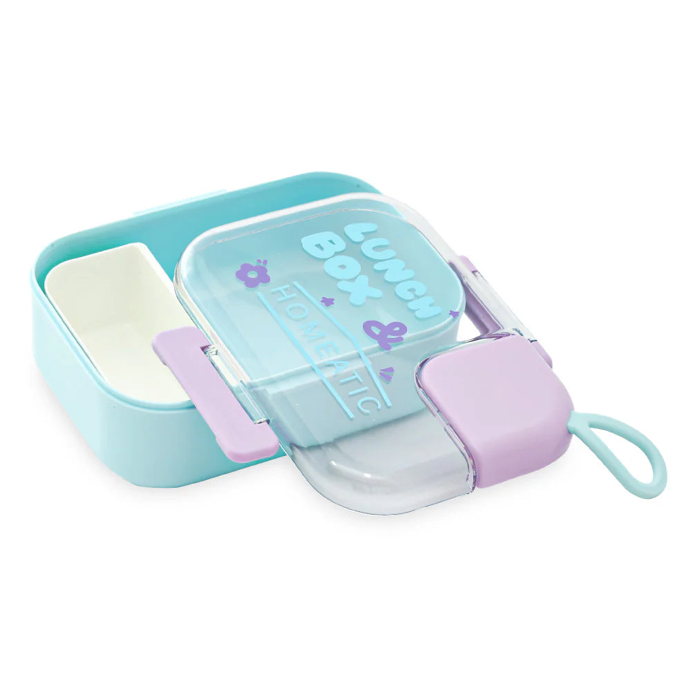 Homeatic Delux Plastic Blue 1100 ML Lunch Box with Cutlery at Zubaidas Official Pakistan