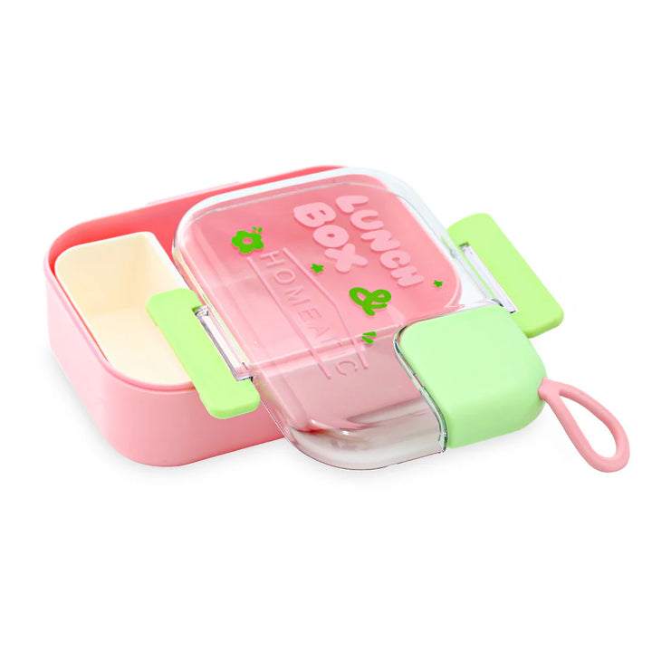 Homeatic Delux Plastic Pink 1100 ML Lunch Box with Cutlery at Zubaidas Official Pakistan