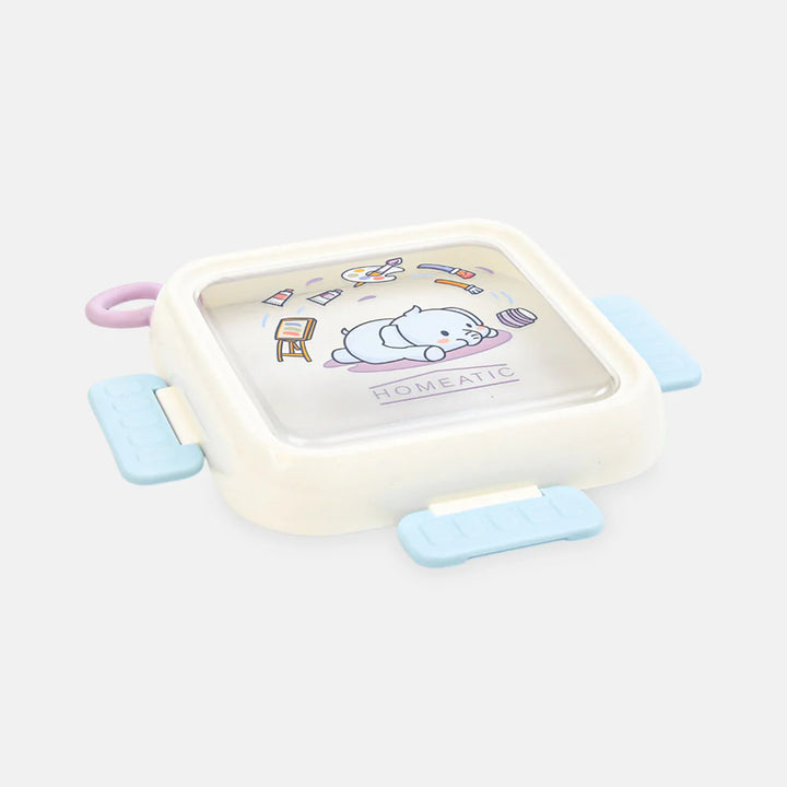 Homeatic Dreamy Friends Plastic Purple 1 Ltr Lunch Box with Cutlery at Zubaidas Best Online Baby and Kids Store in Pakistan