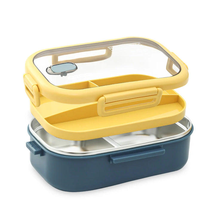 Homeatic Duo Bento Stainless Steel Blue 850 ml Lunch Box with Cutlery at Zubaidas Official Pakistan