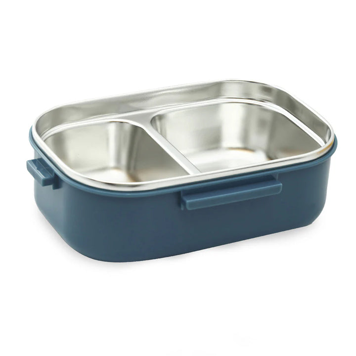 Homeatic Duo Bento Stainless Steel Blue 850 ml Lunch Box with Cutlery at Zubaidas Best Online Baby and Kids Store in Pakistan